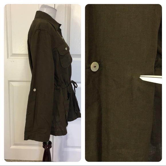 NWT! Atelier Max Linen safari jacket - Picture 8 of 8